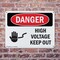 Signmission High Voltage Keep Out Danger Sign, Plastic, 10in W x 7in L, 2PK OS-2PACK-DS-P-710-L-1345 - alternate 6